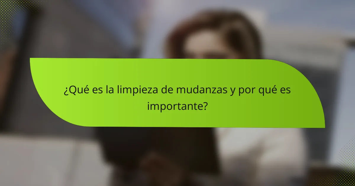 ¿Qué es la limpieza de mudanzas y por qué es importante?